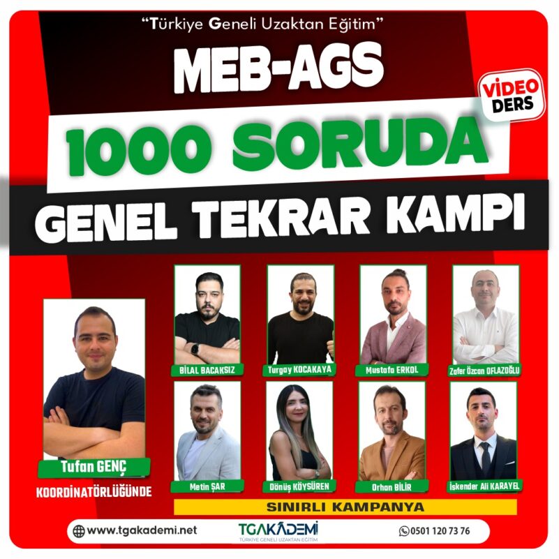 2026 MEB-AGS Yıl Sonu Genel Tekrar Kampı