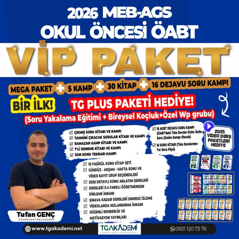 2026 Okul Öncesi ÖABT VİP Paket (30 Kitaplı)