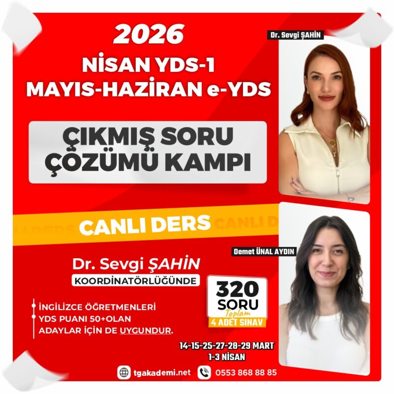 2026 YDS Çıkmış Soru Çözüm Kampı